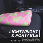 Back Seat Cover for Car Trucks Van SUV Jeep,Waterproof Rear Bench Towel Seat Covers for Dogs and Kids,Automotive Backseat Protector (Flower and Pink)