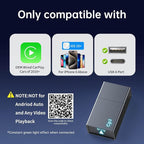 Wireless Carplay Adapter for iPhone - Plug & Play Convert Wired to Wireless CarPlay for Cars from 2016 and iOS 10+, Auto Reconnect Mini USB Type A Black