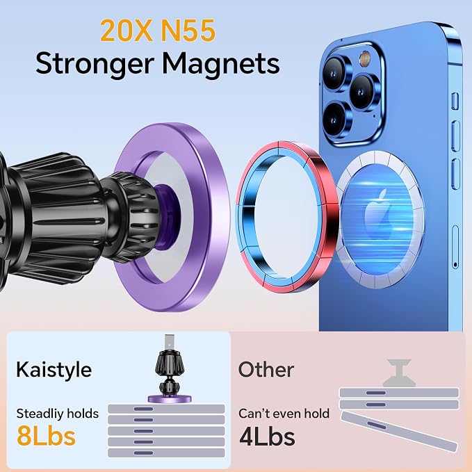 for Magsafe Car Mount【20 Strong Magnets】Magnetic Phone Holder for Car Phone Holder Mount Dash Mounted Holders Cell Phone Holders for Your Car Accessories for Women Men for iPhone 17 16 15 14