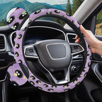 Purple Star Sprite Steering Wheel Cover, Polyester Non-Slip Car Wheel Grip, Universal 15 Inch Auto Accessory