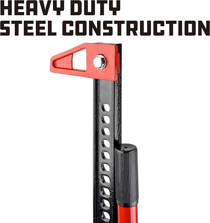 Powerbuilt 8-Inch Ratcheting Off Road Utility Farm Jack, 3 Ton (6,000 lb) Capacity Utility High Lift Farm Jack, Lift Range: 5-1/4" to 34-1/2", for Tractor Truck SUV -647587