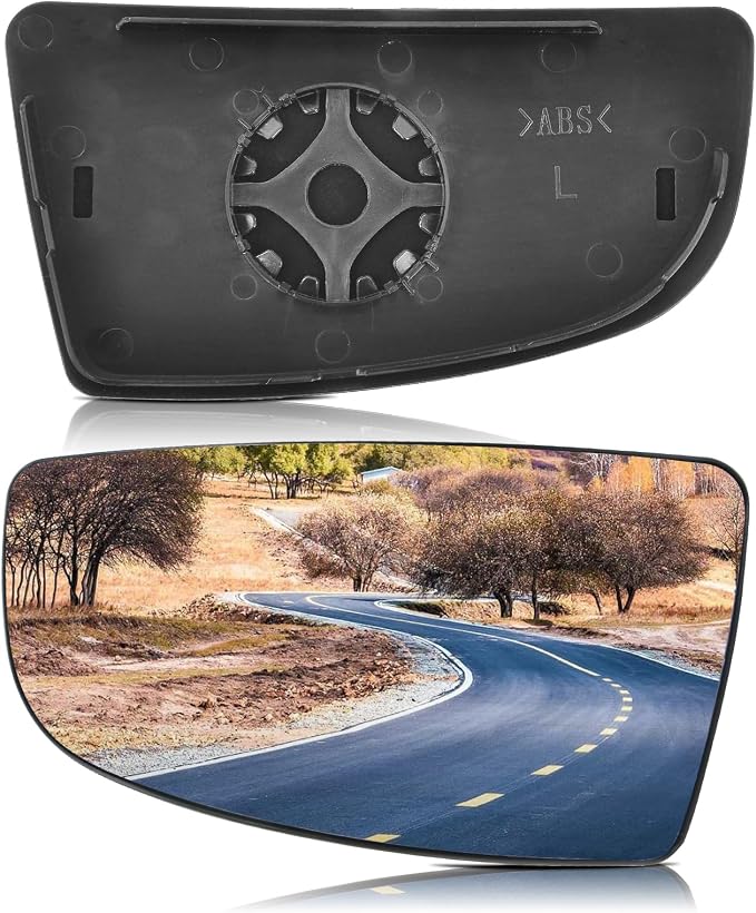 Driver Left Side Lower Mirror Glass fit Ford Transit T150 250 350 2015 2016 2017 2018 2019 2020 2021 2022 2023 MK8, Left Side View Convex Mirror Glass with Backing Plate