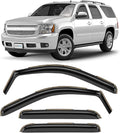 in-Channel Incredibly Durable Rain Guards for Chevrolet (Chevy) Suburban 1500 2007-2014/Suburban 2500 2007-2013, Original Window Deflectors, Vent Window Visors, Vent Deflector, 4 pcs.- 607180