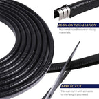 Black Edge Trim U-Channel Rubber Seal Edge Trim with Metal 1/2" X 3/8" - Fit Gap 3/64" to1/4 Car Door Edge Sealing Strip,PVC Weather Stripping with Steel, Metal Edge Protector, 80FT