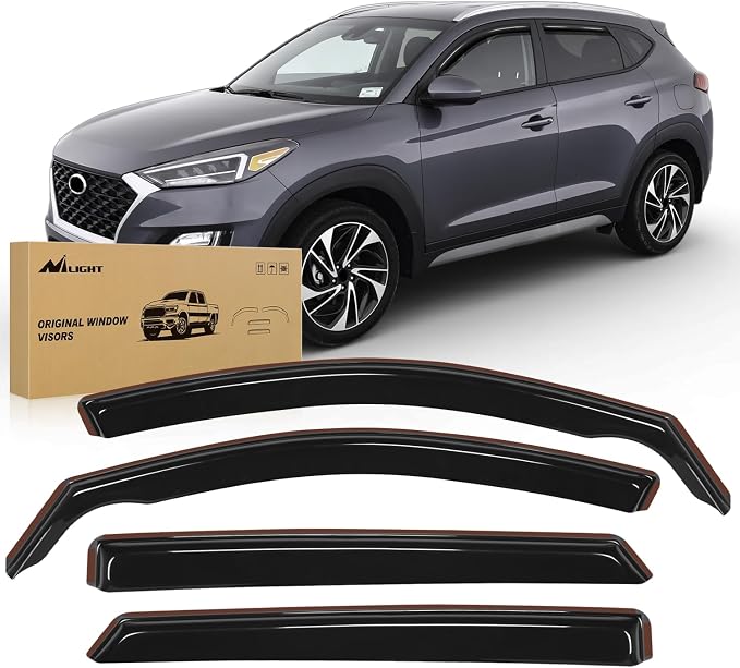 Window Rain Guards for Hyundai Tucson 2016 2017 2018 2019 2020 Window Deflectors, Vent Window Visors-4 Pieces