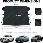 Windshield Snow Cover for Ford Maverick Accessories 2022-2024 2025 2026 Car Snow Cover, Windshield Cover for Ice and Snow, Winter Frost Protector with Rearview Mirrow Covers for Truck