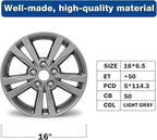 New 16x6.5" 16 Inch Premium Aluminum Alloy Wheel Rim Compatible with Hyundai Elantra 2016 2017 2018 Rim | OEM Design, Alloy Replacement Wheel, Super Duty Car Rims Replacement - OE Stock Specs