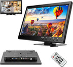 10.1” HD Monitor for Mini TV & Car Video Player & Computer Display TFT LCD Color Screen for Car Backup Camera & Home Security System Built in Speaker Support BNC/AVI/VGA/HDMI