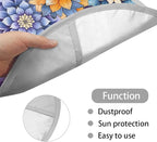 Steering Wheel Sun Cover Boho Floral Car Accessories for Women 17 inch Universal Anti-Heat Steering Wheel Sun Block Cover for Cars SUV Trucks Sedan