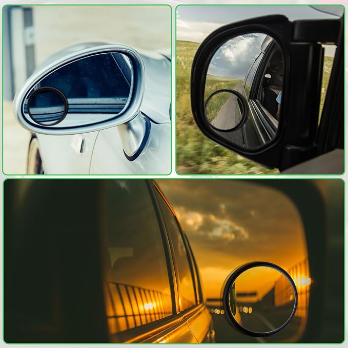 6 Pcs Blindspot Mirrors 2 Inch Blind Side Mirror for Car Round Self Adhesive Rear View Car Mirror(Classic Style)
