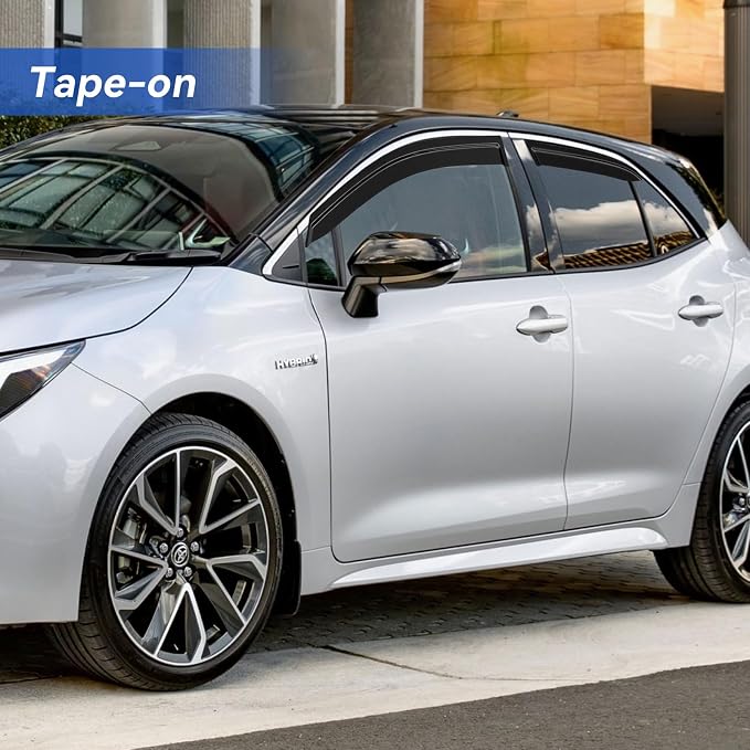 Window Visors Rain Guards for 2019-2026 Toyota Corolla Hatchback, Out-Channel Window Vent Wind Deflectors Visors Shades for 19 20 21 22 23 24 25 26 Corolla Hatchback
