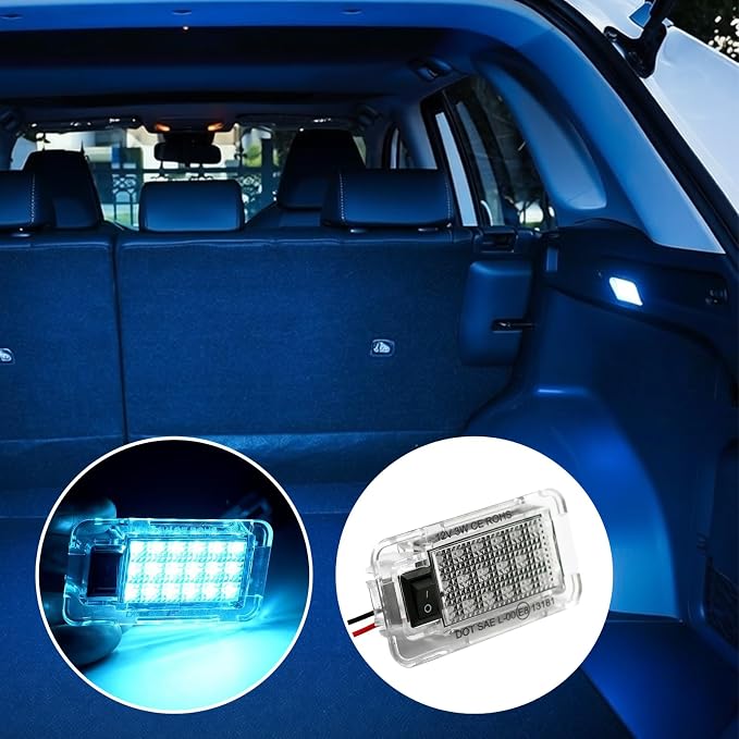 LED Luggage Compartment Light Fits for Toyota RAV4,Trunk Ceiling Lights Lamps,Decorative Atmosphere Lamp,Interior Replacement LED Lights Lamps,Car Accessories (Ice-Blue for Toyota RAV4 2009-2021)