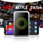 3-in-1 Wireless Carplay Adapter Magic AI Box with YouTube TikTok APPs Upgrade Wired Car Play to Wireless Support USB Drive for iPhone 10+ and Android 13+