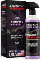 Fortify Quick Coat - 8oz Ceramic Waterless Detailer Spray | 3-in-1 Wash, Wax & Nano-Ceramic Coating | Mirror Shine, Zero Streaks, No Dust Residue | 6-12 Month Protection | Made in USA | Spray On, Wipe Off. Ceramic Protection That Lasts 6 to...