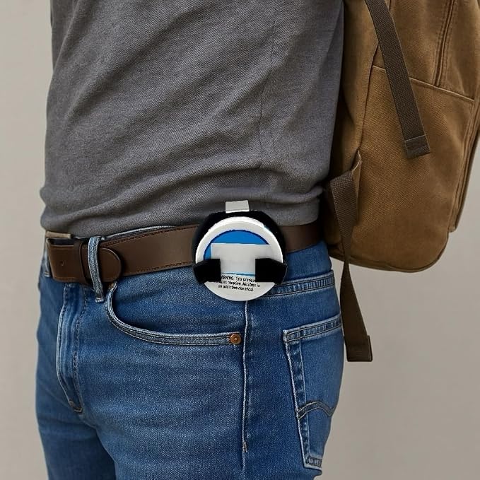 Holster Clip Compatible with Nicotine Pouch Tins, Belt or Car Sun Visor Accessory - Fun, Functional & Discreet Pouch Holder for On-The-Go Use - Universal for 2.75" Tins