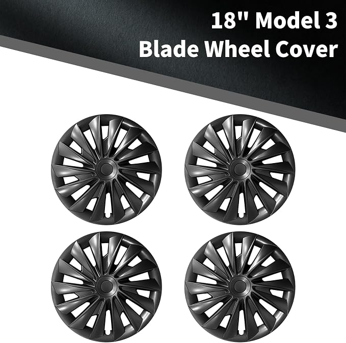 Wheel Cover for Tesla Model 3 Highland (2023-2025) Hubcaps 18 inch Hubcaps 4PCS Wheel Rim Cover Full Rims Cover ABS Hubcap for Tesla Model 3 Accessories