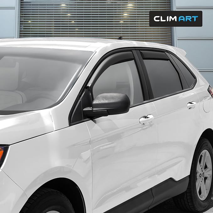 in-Channel Incredibly Durable Rain Guards for Ford Edge 2015-2024, Original Window Deflectors, Vent Window Visors, Vent Deflector, 4 pcs. - 615076