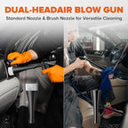 Tornado Car Cleaning Gun Interior Dryer Air Blow Gun, Automotive Tool Car Detailing Supplies High Pressure Air Gun, Car Detailing Cleaner Kit for Car Quickly Blasts Dirt and Dust Works with Air