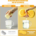 Car Wash Sponge 2 Pack - Large Plush Scratch-Free Cleaning Sponges, High Foam Long-Hair Microfiber Wash Sponge for Cars Trucks SUVs & Household Use