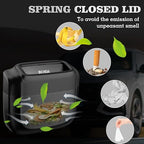 Car Trash Can with Lid，Built-in Storage Garbage Bag，Leakproof Vehicle Trash，Car Accessories for Interior,Mini Garbage Bin for Automotive, Home, Office, Kitchen, Bedroom，with 30pcs Trash Bags