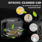 2 Packs Car Trash Can with Lid，Built-in Storage Garbage Bag，Leakproof Vehicle Trash，Car Accessories for Interior,Mini Garbage Bin for Automotive, Office, Kitchen,Bedroom，with 60pcs Trash Bags
