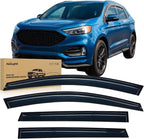 Window Visors for Ford Edge 2015-2024, Out-Channel Rain Guards, Side Window Wind Deflectors, Vent Visors, 4PCS, Fits Longer Rear Door Window Frame (32.28 in Rear)