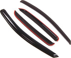 Outside Mount Window Vent Visors Rain Guards Compatible with Ford Taurus 2008-2009 | Side Window Wind Deflectors Rain Shields | Smoke Tinted, 4 Pcs Set, DGWV-171