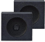 QBomb QBTW6.5 Single 6.50 Inch Heavy Duty MDF Material Car Audio Speaker Enclosure Boxes with Bedliner Spray Coating Finish, 2 Pack