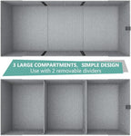 Trunk Organizer for Car, Car Organizer, Sturdy Trunk Organizer for SUV, Non-Slip Bottom, Storage Organizer for Sedans, Van, Jeep, Grocery, Large 3 Compartments, Blue 32"×13"×10.6"
