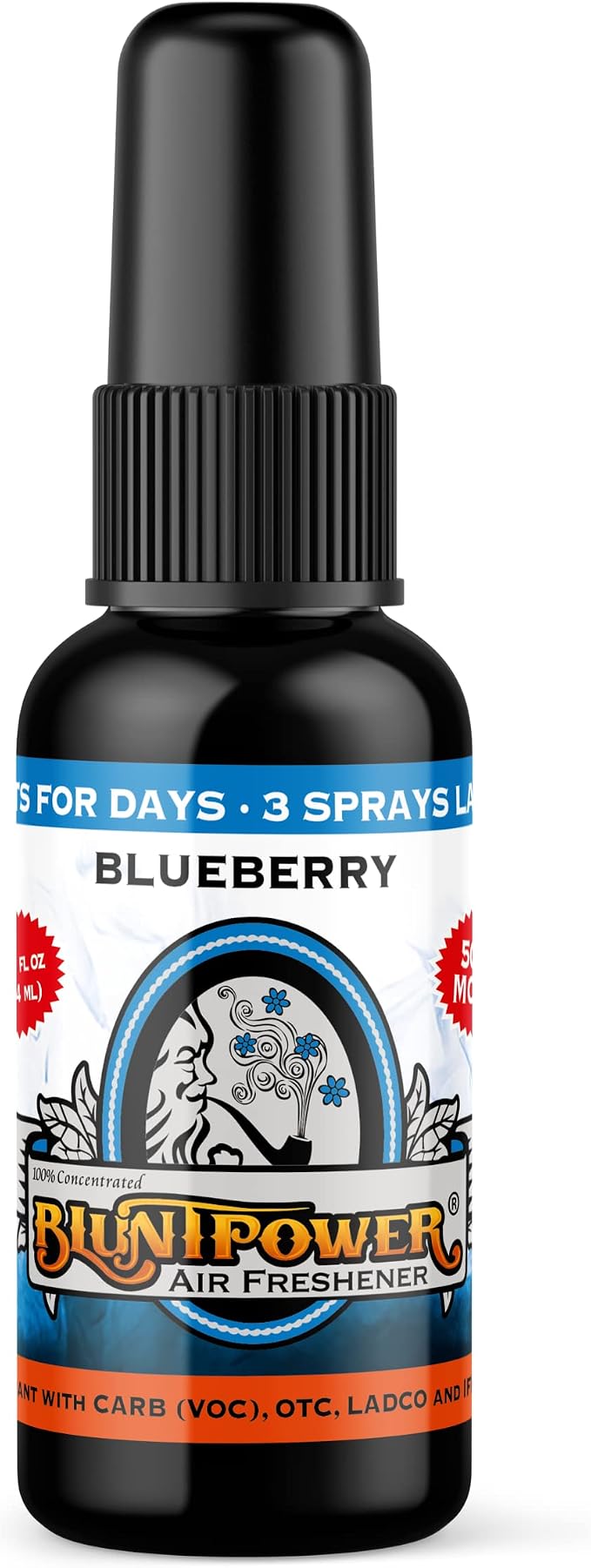 (Blueberry, 1 Pack) Concentrated Air Freshener for Room and Car Spray - Oil-Based Diffuser Spray Bottle - Long-Lasting Bathroom Spray, Car Freshener, & Odor Eliminator Spray