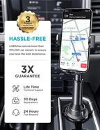 Cup Holder Phone Holder [No Shaking] Phone Holder for Car, 360° Adjustable iPhone Holder Car Accessories for Women Truck Jeep Golf for iPhone 17 Pro Max 16 15 14 Samsung S25 All 4-7'' Phone