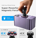 Magnetic Phone Holder for Car, [Easily Install] Car Phone Holder Mount [6 Strong Magnets] Cell Phone Holder for Car [Case Friendly] iPhone Car Holder Blue LV633