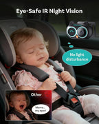 OTTOCAST Cabin Care Baby Car Camera 2026,Uses Your Car's Built-In Screen,No Extra Screen Needed,Split Screen for CarPlay and Baby View,No-Glow Night Vision,Plug&Play,150°Wide Angle(No Android Support)