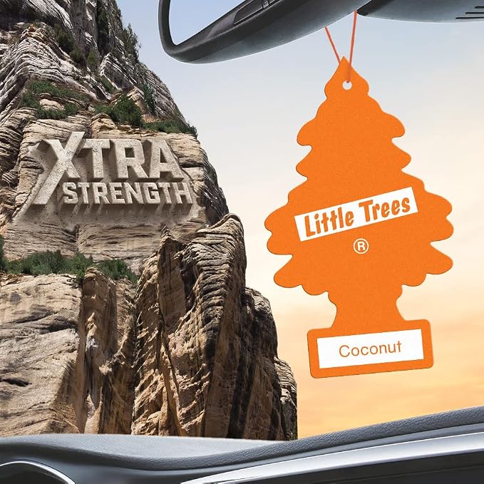 Car Air Freshener | Xtra Strength Provides Long-Lasting Scent for Auto or Home | Extra Boost of Fragrance | Coconut, 24 Air Fresheners