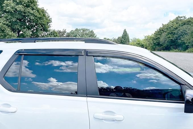 2023-2026 Tape-On Rain Guards for Honda Pilot Side Window Deflector Visors LX Sport EX-L TrailSport Touring Elite Smoke Tinted Vent Shades 2024 2025