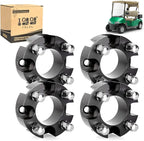 2 Inch Golf Cart Wheel Spacers Kit with Lug Nuts - for Yamaha,Club Car,EZGO, 4x4 Bolt Pattern, 68mm Hub Bore, 1/2-20 Studs, CNC Aluminum, 4 Pack Wheel Hub Adapters