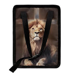 Lion Cross Print Car Trash Can with Lid, Leak Proof Auto Trash Bag Hanging Vehicle Garbage Can Multipurpose Storage Container for Back Seat Road Trip