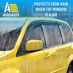 Extra Durable Window Deflectors Tape-On Window Visors Rain Guards Fit for Chrysler Town and Country 2008-2016, Sun Visors, Wind Vent for Shades, Exterior Car Accessories - 4pcs. AG0196
