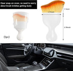 Car Detailing Brush, Curved Soft Bristles Auto Removal Dust Collectors, Universal Vehicle Dashboard, Air Conditioner Vents etc Interior Cleaning Tool Accessories (White)