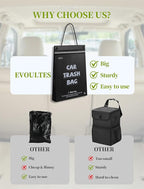 Disposable Car Garbage Bags, Hanging Car Trash Bags, 50 Count | Car Trash Bags, Hanging Design, Leakproof & Odor Resistant, Disposable Cleanup Bags, Fits Cars, Trucks & SUVs