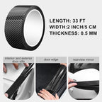 Universal Car Door Edge Guard, 2In x 33Ft Door Sill Protector, Automotive Anti-Collision Strip for Car Door Edge/Front and Rear Bumper/Door Sill Protector, Fits for Most Car, Black