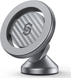 for MagSafe Car Mount - Magnetic Phone Holder for Car Dash,360° Rotation Strong Magnets Car Phone Holder Compatible iPhone 17 16 15 14 13, MagSafe Car Accessories, Titanium Silver