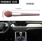 2PCS Car Interior Dust Brush, Soft Scratch Free Auto Detailing Brushes, Universal Vehicle Interior Cleaning Tool for Automotive Dashboard, Air Vents, Leather (Long Pink)