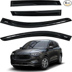 4Pcs Tape-on Rain Guards for Ford Escape 2020-2024 2025 2026 | Shatterproof, Easy Install, Extra Durable, Fits Great, High Quality, Black Auto Accessories, Side Window Deflector & Visors
