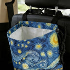 Abstract Starry Sky Sea Car Trash Bag - Waterproof Car Trash Bag Hanging Leakproof Car Garbage Bag - Washable Reusable Trash Bag For Car Interior Hanging Organizer Storage Vehicle Travelling Camping