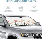 Windshield Sun Shade Tulip Flower Field Car Front Window Sunshade Cover for Truck SUV Blocks UV Rays Automotive Visor Interior Protector 55 x 30 inch