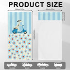 2 Pack Car Towels Seat Cover with Storage Bag, Multifunctional Microfiber Towel for Gym Outdoor Sport Running,Picnic, Beach, Pet Dog Travel,Fits Car SUV Truck (Scooter Dog)