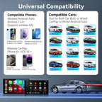 5.0 Wireless CarPlay/Android Auto Adapter USB for Factory Wired Cars (Model Year: 2015 to 2026), Convert Wired Apple CarPlay & Android Auto to Wireless Dongle, Fit in-Dash Navigation
