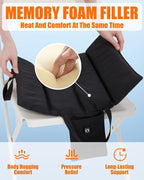 10000mAh Heated Seat Cushion Battery Operated - Foldable Portable USB Rechargeable Heating Seat Cushion for Office, Bleacher, Stadium