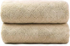 Microfiber Bath Towels, Oversized, Ultra Soft, Super Absorbent and Fast Drying, No Fading Large Bathroom Towel Set for Sport, Travel, Fitness, SPA and Yoga (Coral Fleece - Camel, 30 in x 60 in)